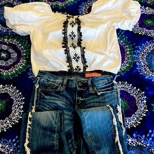 Girls designer jeans matched w a CUTE top!  Sz 12